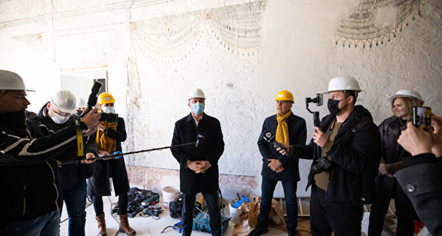 Gradonačelnik Dukić i pročelnik Čurković obišli gradilište Providurove palače Gradonačelnik Dukić i pročelnik Čurković obišli gradilište Providurove palače