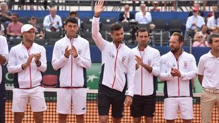 Otvorenje polufinalnog susreta Davis Cupa između Hrvatske i SAD-a