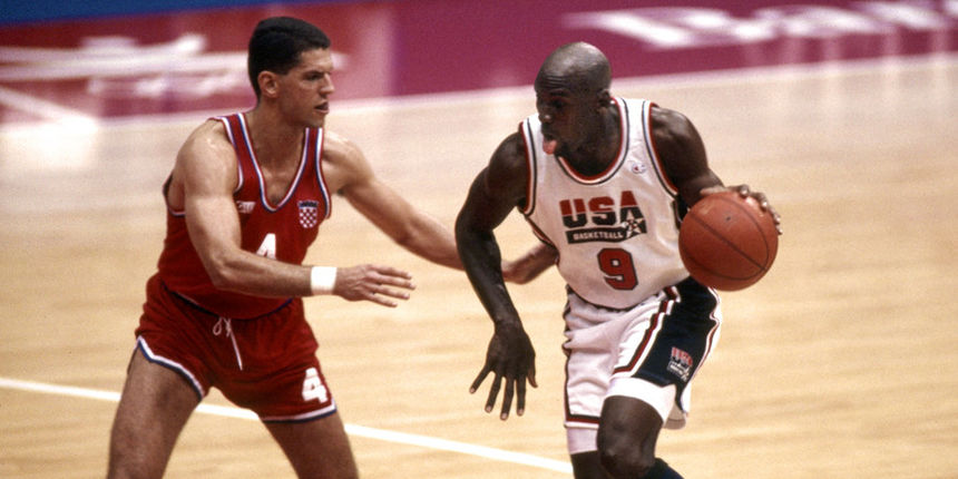 Dražen Pertović i Michael Jordan na OI 1992 u Barceloni, foto: insidehoops.com Dražen Pertović i Michael Jordan na OI 1992 u Barceloni, foto: insidehoops.com