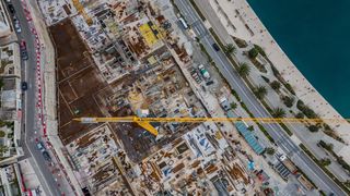 Split: Pogled iz zraka na mjesto gdje je bio hotel Marjan