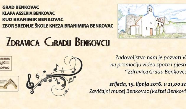Promocija video spota i pjesme “Zdravica Gradu Benkovcu”