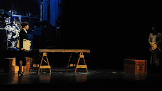 Zadar, 24.04.2013. snimio: Nenad Marčev 
dramska pretplata 
Kazalište PLAYDRAMA, Split 
Jeffrey Hatcher 
PICASSO 
redateljica: Nenni Delmestre 
igraju: Elvis Bošnjak, Lana Helena Hulenić 
Velika dvorana HNK Zadar