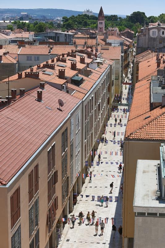 Pogled sa zvonika zadarske katedrale sv. Stošije, Foto: Dino Stanin/PIXSELL