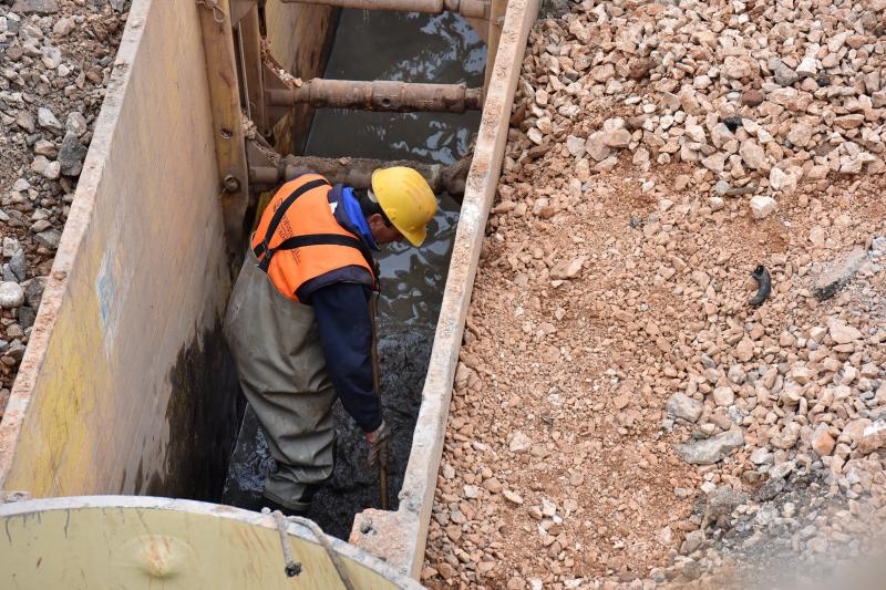 Radovi na izgradnji kanalizacijskog sustava na Liburnskoj obali. Photo: Dino Stanin/PIXSELL