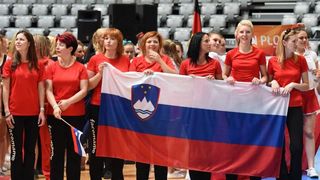 Zadar – U dvorani Krese Cosica na Visnjiku otvoreno je Europsko prvenstvo navijacica “European cheerleading championships 2015”. Danas i sutra svoje ce plesno akrobatske vjestine pokazati vise od 1500 natjecateljica. Photo: Dino Stanin/PIXSELL Zadar – U dvorani Krese Cosica na Visnjiku otvoreno je Europsko prvenstvo navijacica “European cheerleading championships 2015”. Danas i sutra svoje ce plesno akrobatske vjestine pokazati vise od 1500 natjecateljica. Photo: Dino Stanin/PIXSELL