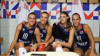 Zadar: Hrvatske i slovačke odbojkašice uoči utakmice Europskog prvenstva Zadar: Hrvatske i slovačke odbojkašice uoči utakmice Europskog prvenstva