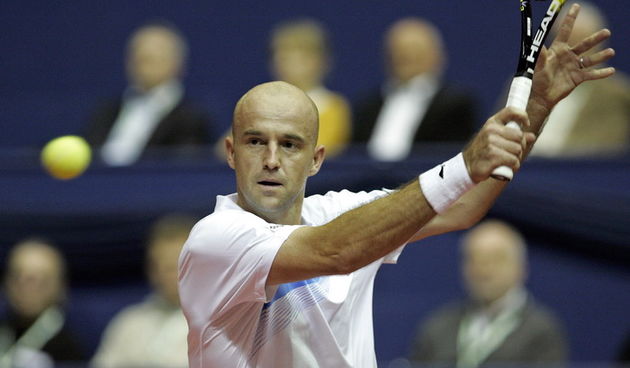 Zagreb, 030211.U Domu sportova od 29.01.-06.02. odrzava se teniski turnir PBZ Zagreb Indoors. U drugom kolu Ivan Ljubicic (CRO) pobijedio je Daniel Brandsa (GER).Na slici: Ivan Ljubicic.Foto: Neja Markicevic / CROPIX