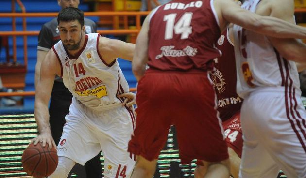 Dom sportova, Zagreb – A-1 muska liga, poluzavrsnica doigravanja, prva utakmica: KK Cedevita – KK Jolly JBS 77-53. Goran Suton. Photo: Daniel Kasap/PIXSELL