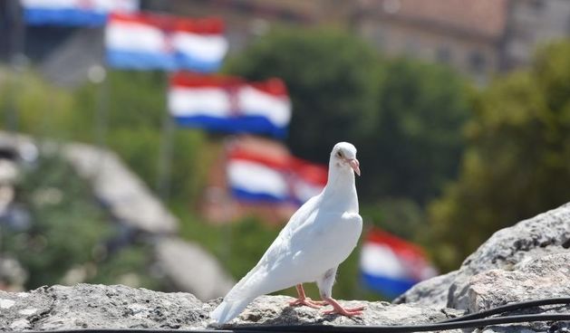 Uz zvukove hime “Lijepa naša” podignuta je zastava Republike Hrvatske na Kninskoj tvrđavi