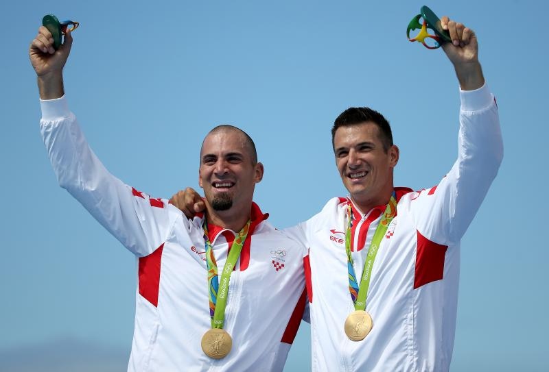 Rio de Janeiro, Brazil – Braća Sinkovic, Martin i Valent, osvajači su olimpijske zlatne medalje u utrci dvojaca na pariće.  Photo: Igor Kralj/PIXSELL