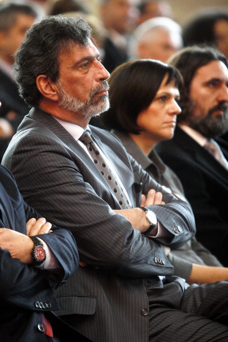 Varazdin, 051210.
U maloj dvorani Gradske sportske dvorane na Dravi odrzana je svecana sjednica gradskog vijeca grada Varazdina s gostima.
Na slici ministar skolstva, znanosti i obrazovanja Radovan Fuchs.
Foto: Andrej Svoger / CROPIX