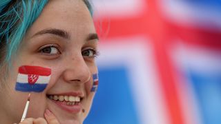 Veseli hrvatski navijači u Rostovu na Donu