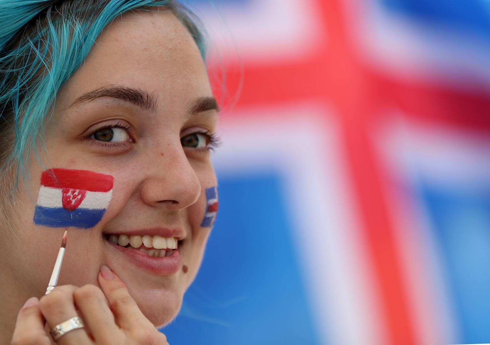 Veseli hrvatski navijači u Rostovu na Donu