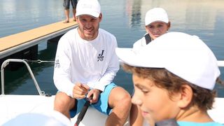 Zlatni olimpijci Fantela i Marenić družili se sa šibenskom djecom povodom dana jedrenja. Photo: Duško Jaramaz/PIXSELL Zlatni olimpijci Fantela i Marenić družili se sa šibenskom djecom povodom dana jedrenja. Photo: Duško Jaramaz/PIXSELL