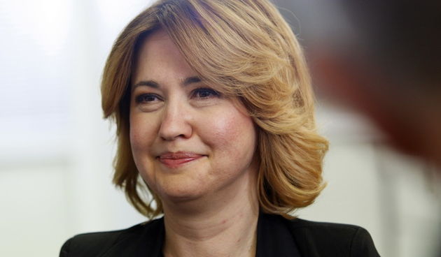 Zagreb, 190513. 
Lokalni izbori 2013.
Sjediste SDP-a, Iblerov trg 9.
Pracenje izbornih rezultata u sredisnjici SDP-a.
Na fotografiji: Milanka Opacic.
Foto: Tomislav Kristo / CROPIX