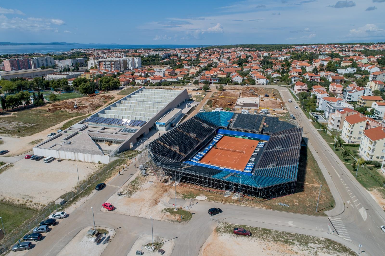 Zračne snimke teniskog terena na VIšnjiku