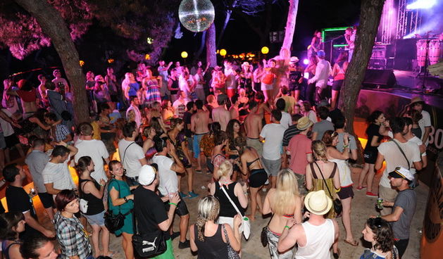 Zadar, 090710. 
U Petricanima pokraj Zadra odrzava se drugi vikend Garden Festivala. 
Na slici: posjetitelji uzivaju u dobroj glazbi i atmosferi.
Foto: Andrija Lucic / CROPIX