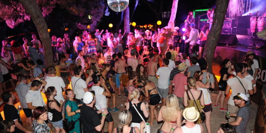 Zadar, 090710. 
U Petricanima pokraj Zadra odrzava se drugi vikend Garden Festivala. 
Na slici: posjetitelji uzivaju u dobroj glazbi i atmosferi.
Foto: Andrija Lucic / CROPIX