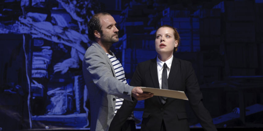 Split, 031011.
Kazaliste Playdrama.
Drama Picasso u reziji Neni Delmestre na na pozornici MKC-a/Dom mladih.Igraju Elvis Bosnjak i Lana Helene Hulenic
Foto:Tom Dubravec Split, 031011.
Kazaliste Playdrama.
Drama Picasso u reziji Neni Delmestre na na pozornici MKC-a/Dom mladih.Igraju Elvis Bosnjak i Lana Helene Hulenic
Foto:Tom Dubravec