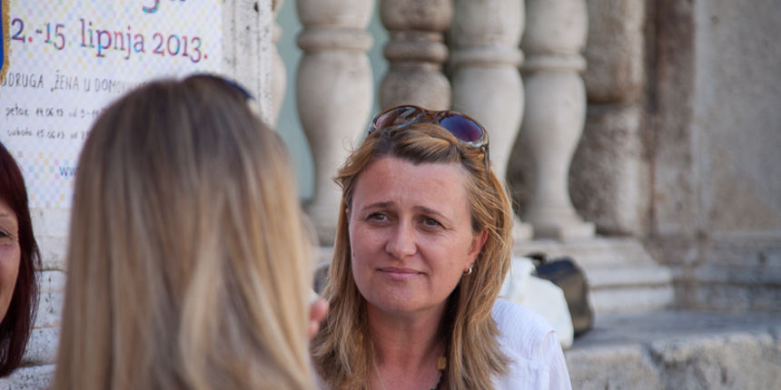 Udruga Žene u domovinskom ratu Zadar na Narodnom trgu, foto: Darko Belančić