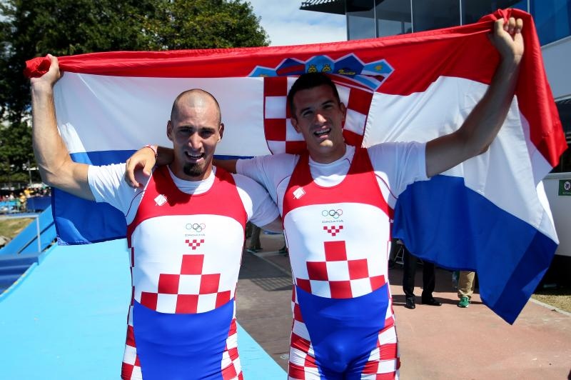 Rio de Janeiro, Brazil – Braća Sinkovic, Martin i Valent, osvajači su olimpijske zlatne medalje u utrci dvojaca na pariće.  Photo: Igor Kralj/PIXSELL