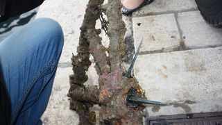 Ronioci kluba Sv. Roko izronili dio starog srušenog mosta u Jazinama, Foto: Mladen Malik