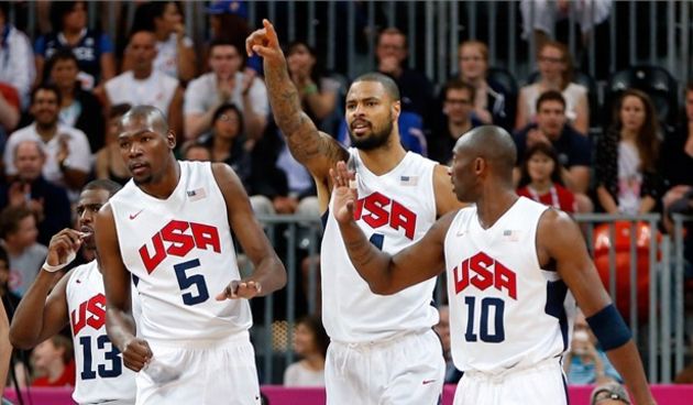 Dream Team: Kevin Durant, Tyson Chandler i Kobe Bryant, foto: london2012.com