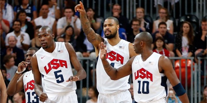 Dream Team: Kevin Durant, Tyson Chandler i Kobe Bryant, foto: london2012.com Dream Team: Kevin Durant, Tyson Chandler i Kobe Bryant, foto: london2012.com
