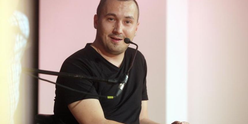 Rovinj – Weekend media festival, predavanje, dvoboj print vs. internet, Matija Babic, Index. hr, Hrvatska. Photo: Zarko Basic/PIXSELL