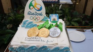 Hrvatski olimpijci svečano dočekani na Plesu. Sandra Perković, Šime Fantela, Igor Marenić, Tonči Stipanović. Photo: Dalibor Urukalovic/PIXSELL Hrvatski olimpijci svečano dočekani na Plesu. Sandra Perković, Šime Fantela, Igor Marenić, Tonči Stipanović. Photo: Dalibor Urukalovic/PIXSELL