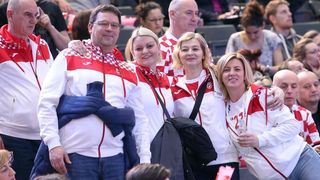 Hrvatski navijači u Parizu na utakmici Slovenija – Hrvatska za 3. mjesto na Svjetskom prvenstvu