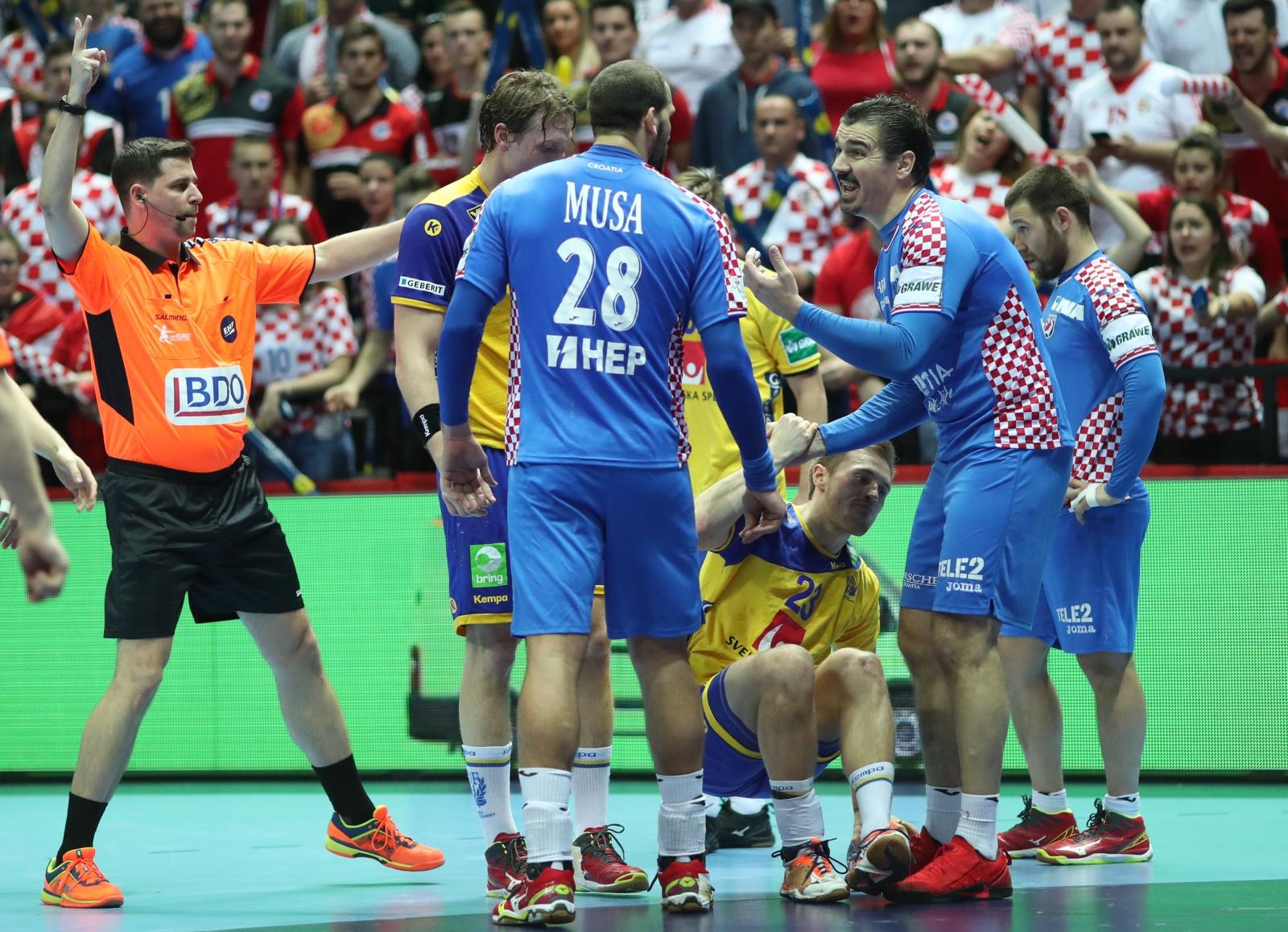 Spaladium Arena, Split – Europsko rukometno prvenstvo, skupina A, 3. kolo, Hrvatska – Švedska 31-35