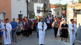 Arbanasi: Procesija povodom blagdana Tijelova 19. lipnja 2014.  foto: Bernard Kotlar