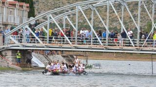 Opuzen: Utrke veslača za startne pozicije za 19. maraton lađa na Neretvi. Photo: Damir Špehar/PIXSELL