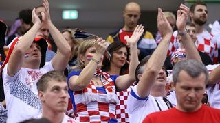 Katar – 24. svjetsko rukometno prvenstvo, osmina finala, Hrvatska – Brazil 26-25. Hrvatski navijaci. Photo: Goran Stanzl/PIXSEL