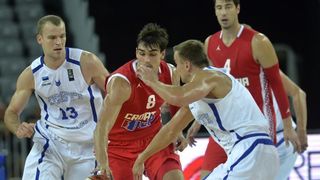 Arena Zagreb, Zagreb – Pripremni turnir za EuroBasket 2015., Hrvatska – Estonija. Photo: Igor Kralj i Marko Lukunic/PIXSELL Arena Zagreb, Zagreb – Pripremni turnir za EuroBasket 2015., Hrvatska – Estonija. Photo: Igor Kralj i Marko Lukunic/PIXSELL