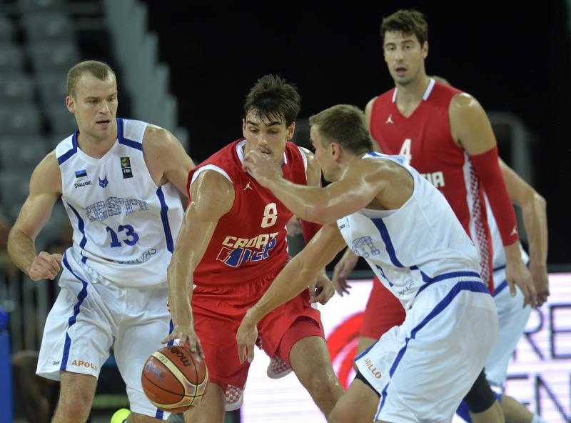 Arena Zagreb, Zagreb – Pripremni turnir za EuroBasket 2015., Hrvatska – Estonija. Photo: Igor Kralj i Marko Lukunic/PIXSELL Arena Zagreb, Zagreb – Pripremni turnir za EuroBasket 2015., Hrvatska – Estonija. Photo: Igor Kralj i Marko Lukunic/PIXSELL