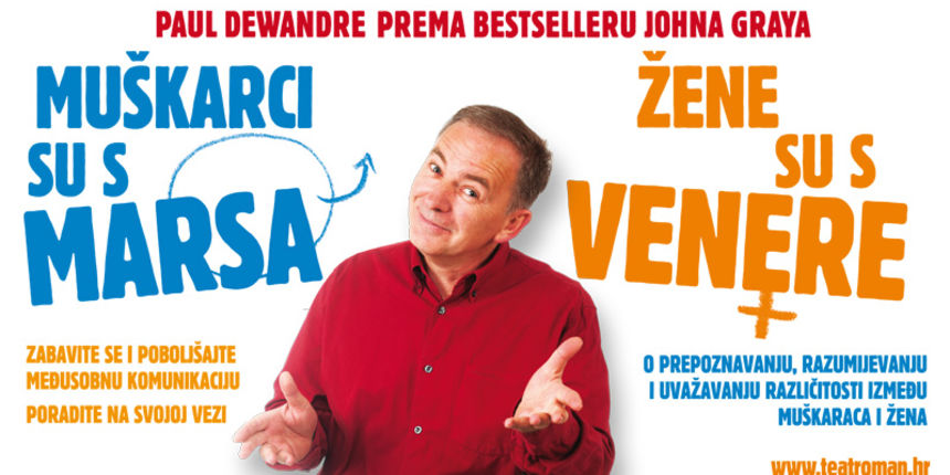“Muškarci su s Marsa, žene su s Venere”: Hit predstava u nedjelju u Arsenalu!
