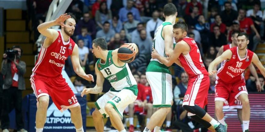 04.02.2016., KC Drazen Petrovic, Zagreb – Turkish Airlines Euroliga, TOP 16, skupina E, 6. kolo, KK Cedevita – Panathinaikos B.C. Miro Bilan, Dimitris Diamantidis. Photo: Igor Kralj/PIXSELL 04.02.2016., KC Drazen Petrovic, Zagreb – Turkish Airlines Euroliga, TOP 16, skupina E, 6. kolo, KK Cedevita – Panathinaikos B.C. Miro Bilan, Dimitris Diamantidis. Photo: Igor Kralj/PIXSELL