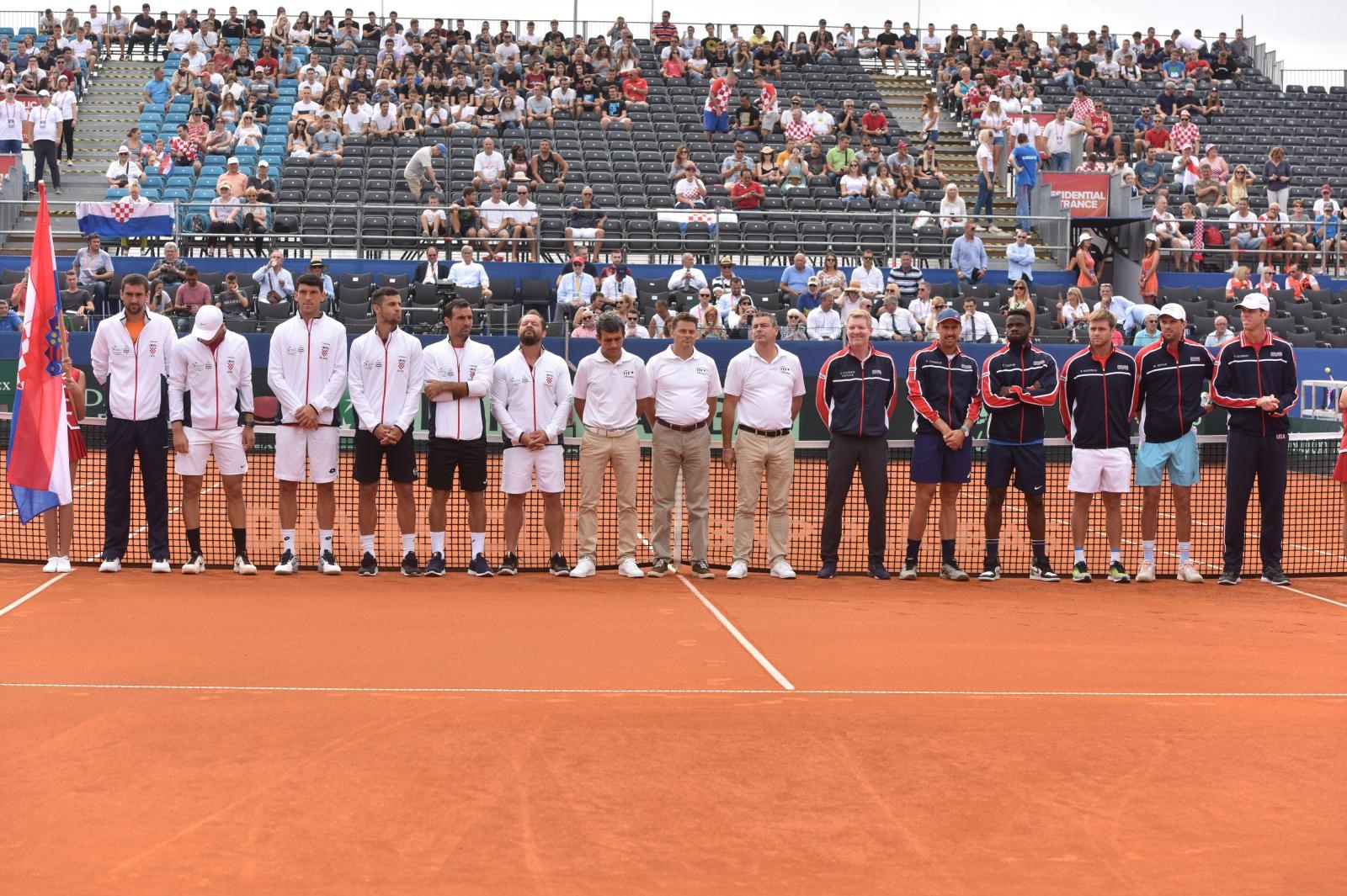 Otvorenje polufinalnog susreta Davis Cupa između Hrvatske i SAD-a