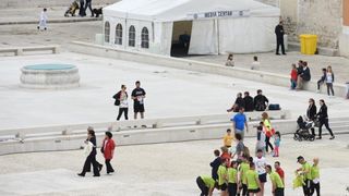 Zadar: Okupljanje natjecatelja prije sportske utrke Wings for life world run 2015., Photo: Dino Stanin/PIXSELL