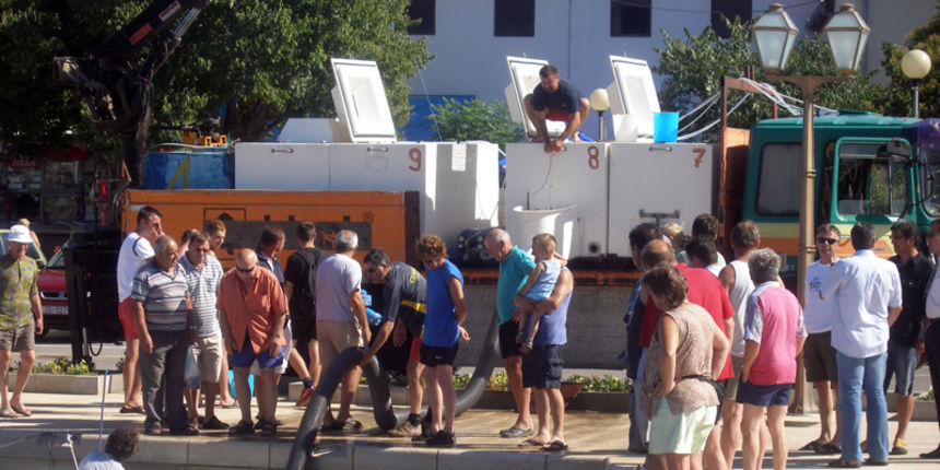 POSEDARJE, 07.07.2007.
Pustanje riblje mlađi u more na novoj posedarskoj rivi privuklo je brojne znatiželjnike POSEDARJE, 07.07.2007.
Pustanje riblje mlađi u more na novoj posedarskoj rivi privuklo je brojne znatiželjnike