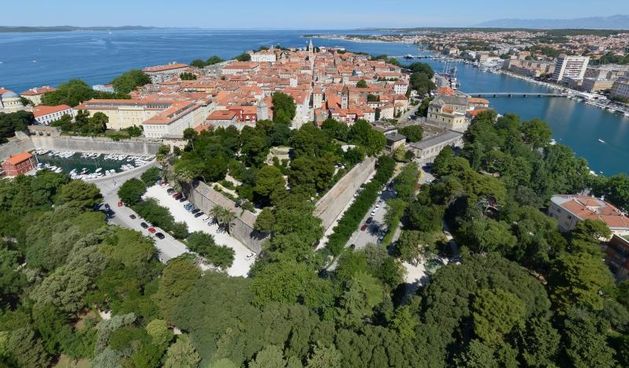 Zadar iz zraka. Pogled na poluotok iznad parka Vladimira Nazora. Photo: Dino Stanin/PIXSELL