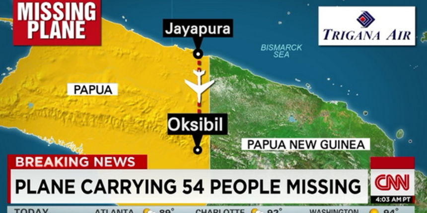 Nestao zrakoplov Trigana Air Servis, screenshot CNN Nestao zrakoplov Trigana Air Servis, screenshot CNN