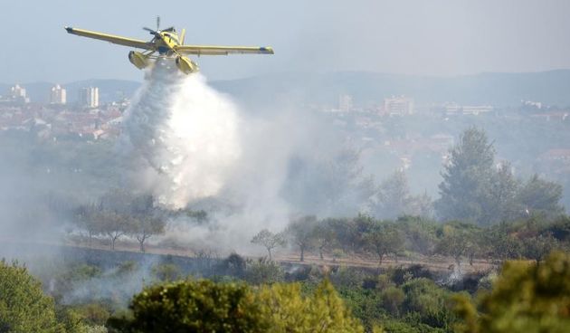 Kanaderi i air tractori gasili požar u blizini dikljanskih kuća i vikendica