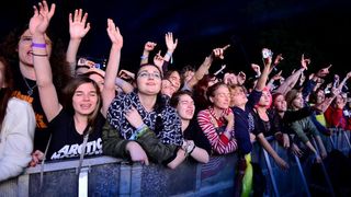 25.06.2013., Zagreb – INmusic festival na zagrebackom jezeru Jarun unatoc losem vremenu okupio je veliki broj posjetitelja. Nastup benda Arctic Monkeys. Photo: Marko Prpic/PIXSELL