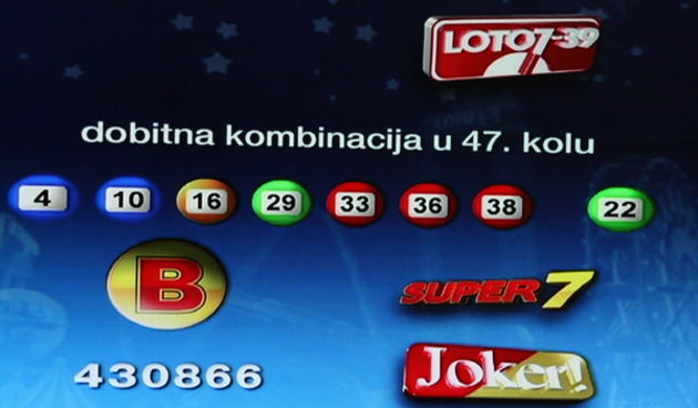 Loto 7/39: Izvuceni brojevi 47. kola