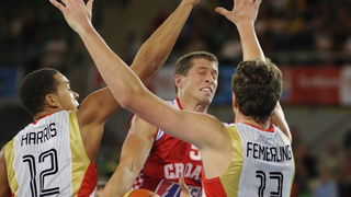 Bydgoszcz, 150909.
Dvorana Sport Arena Luczniczka.
Europsko prvenstvo u kosarci u Poljskoj, drugi krug natjecanja po skupinama 3. kolo grupe E, utakmica izmedju Hrvatske i Njemacke odlucujuca za ulazak u cetvrtfinale.
Na slici: Kus.
Foto: Drago Sopta  / C