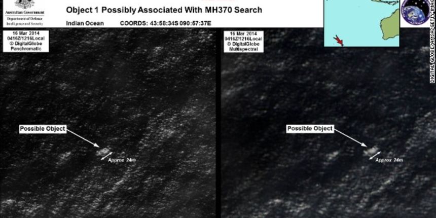 Objekti u Indijskom oceanu za koje se sumnja da pripadaju nestalom zrakoplovu Boeing 777 Malasiyan Airlinesa, foto: arcadeh.com Objekti u Indijskom oceanu za koje se sumnja da pripadaju nestalom zrakoplovu Boeing 777 Malasiyan Airlinesa, foto: arcadeh.com