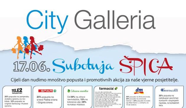 City Galleria- Subotnja špica 17. lipnja